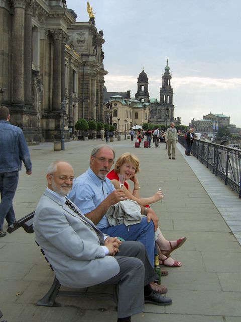 Gäste auf der Brühlschen Terrasse